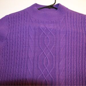 Karen Scott Vibrant Purple Knit Top